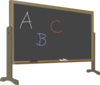 Blackboard With Stand And Letters Clip Art